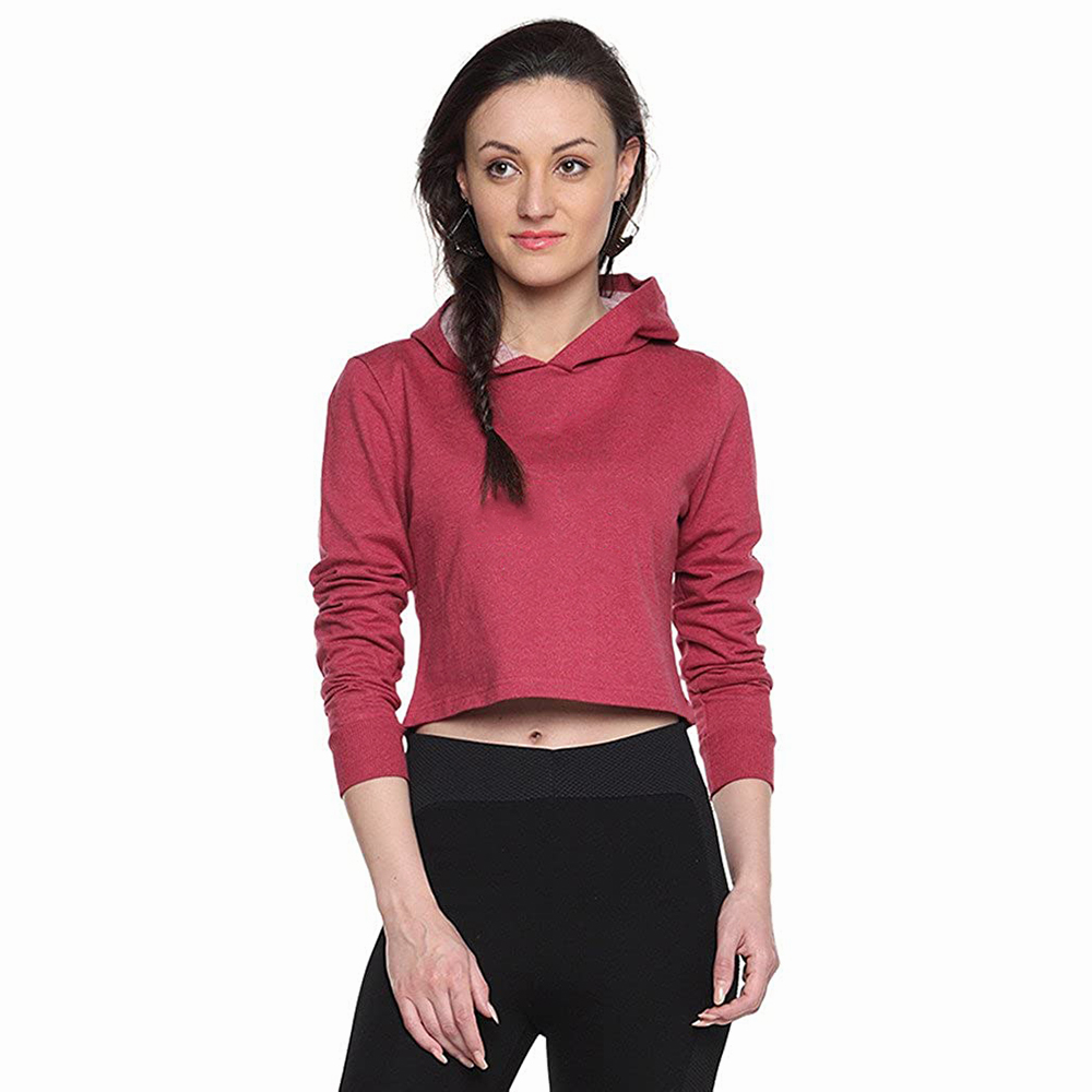 National Apparels Cotton Best Selling Women Crop Top Hoodie Professional Quality 100% Polyester Cotton Made Crop Top Hoodies For Women