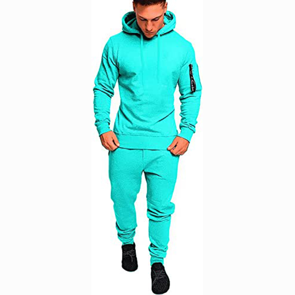 National Apparels Men's Athletic Running Tracksuit Set Casual Full Zip Jogging Sweat Suit