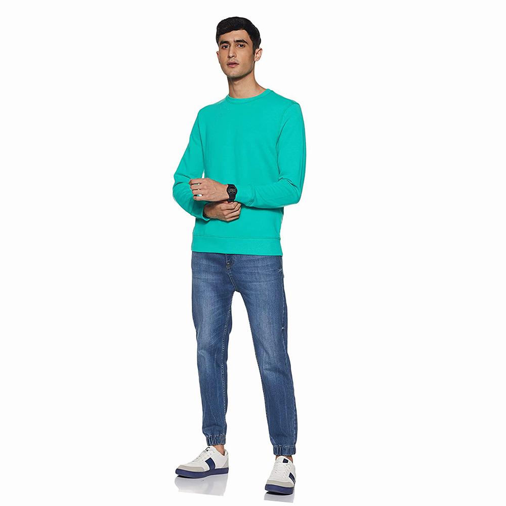 National Apparels Sweatshirt Mens New Multipanel Crewneck Sweatshirt Breathable Wholesale Custom Logo Pullover Sweatshirts