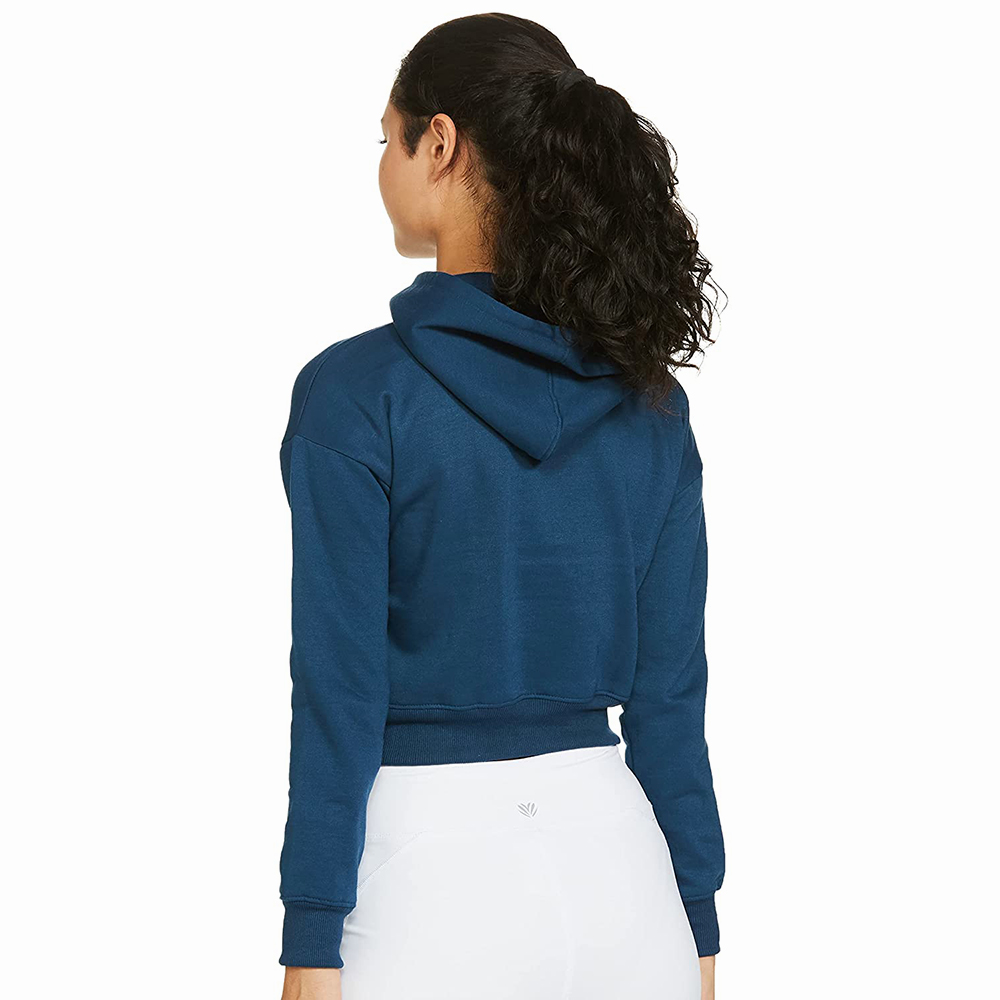 National Apparels Cotton Best Selling Women Crop Top Hoodie Professional Quality 100% Polyester Cotton Made Crop Top Hoodies For Women