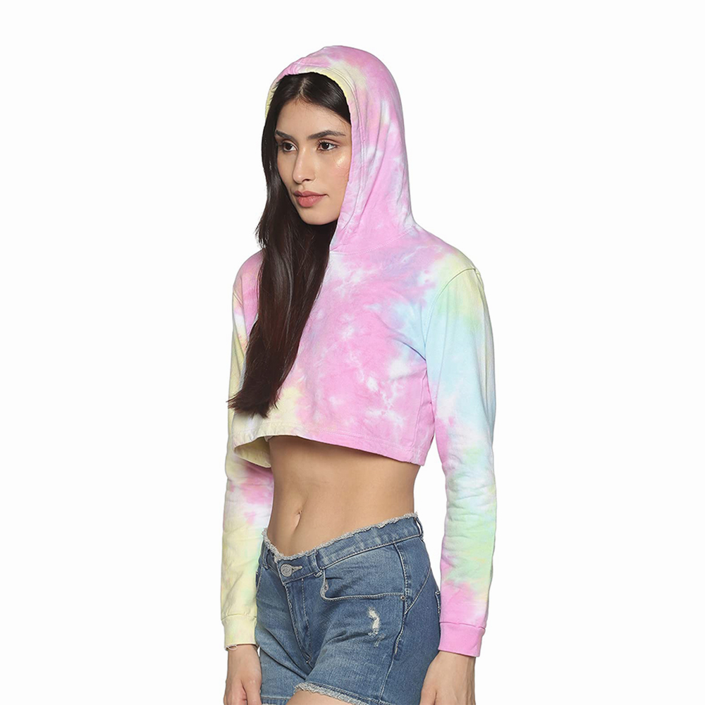 National Apparels Cotton Best Selling Women Crop Top Hoodie Professional Quality 100% Polyester Cotton Made Crop Top Hoodies For Women