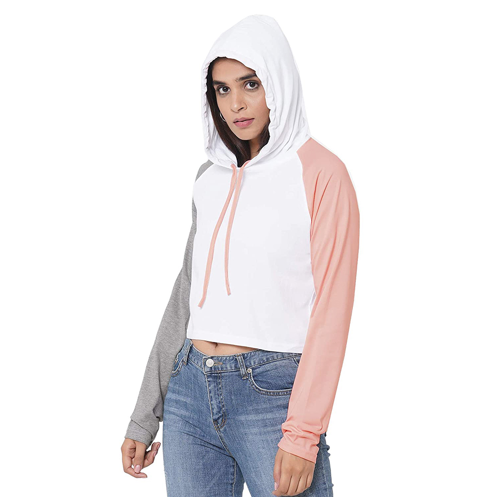 National Apparels Cotton Best Selling Women Crop Top Hoodie Professional Quality 100% Polyester Cotton Made Crop Top Hoodies For Women