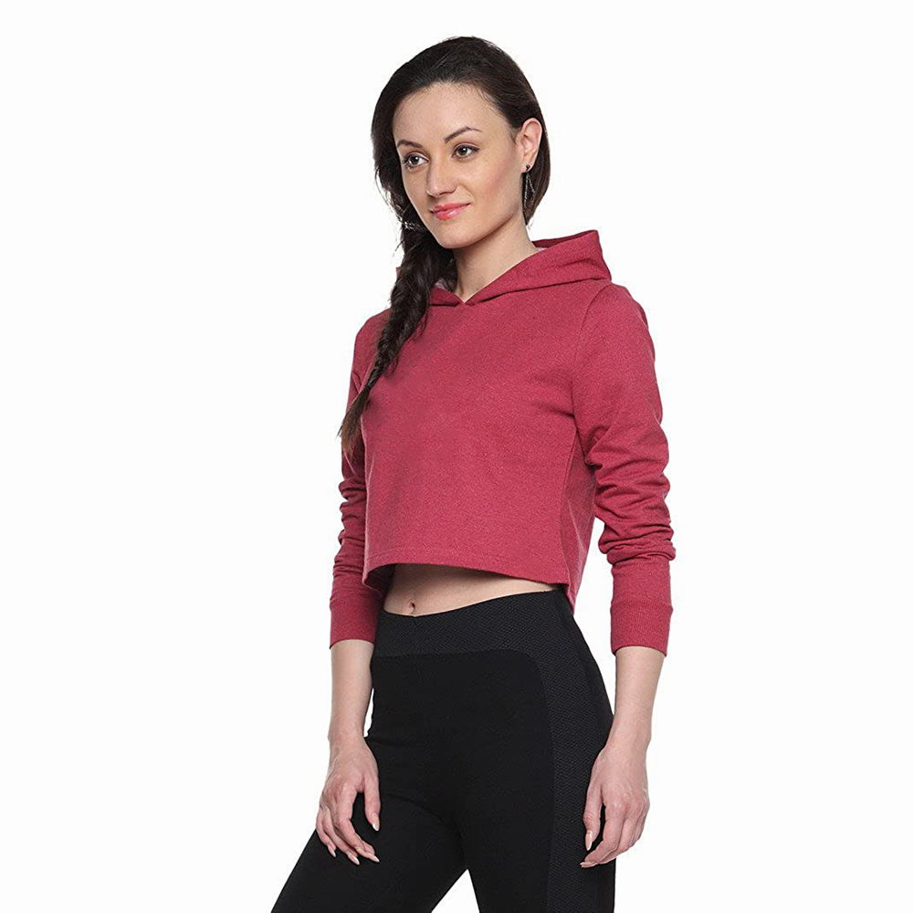 National Apparels Cotton Best Selling Women Crop Top Hoodie Professional Quality 100% Polyester Cotton Made Crop Top Hoodies For Women