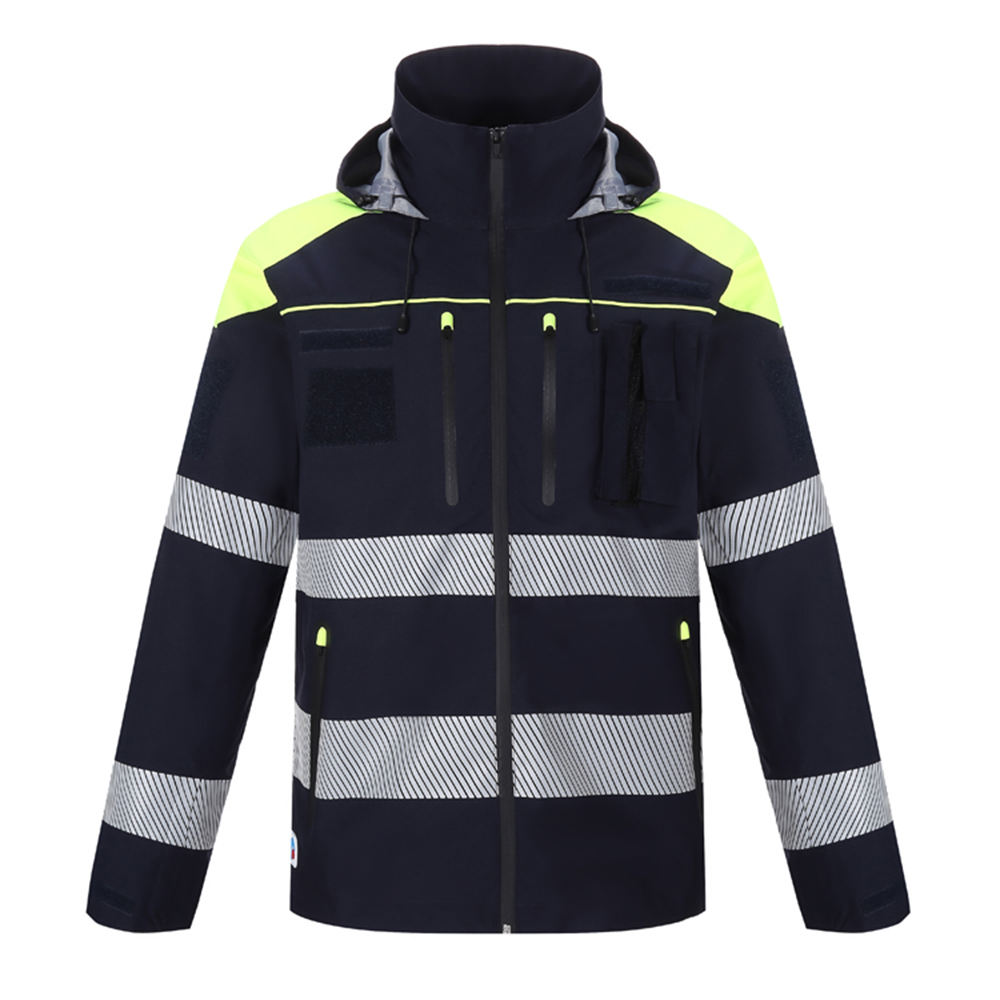 National Apparels Construction Reflective Clothes Safety Reflective Jacket High Visibility Workwear Safety Workers Bomber Waterproof Jacket